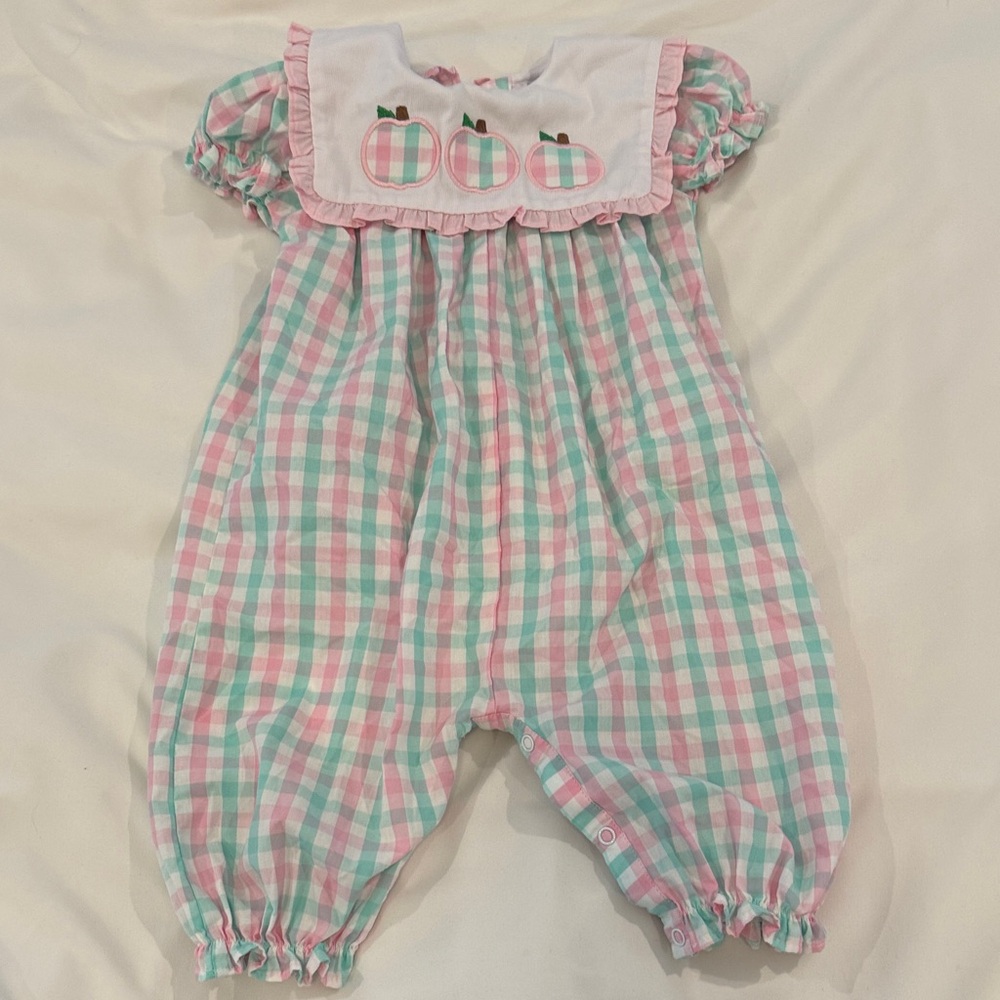 Cecil and Lou Pink and Green Plaid One Piece